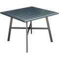 Almo Fulfillment Services Llc Hanover All-Weather Commercial-Grade Aluminum 38" Square Slat-Top Dining Table HANCMDNTBL-38SL